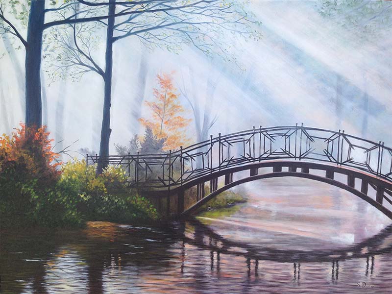 A Ponte -  50 x 70 cm  - Óleo sobre Tela
